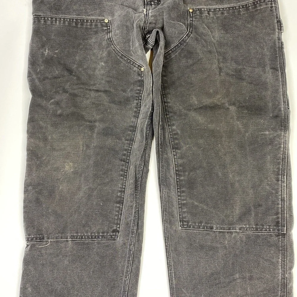 Vintage Carhartt B01BLK Loose Original Fit Double Knee Black Jeans 44x30 90s